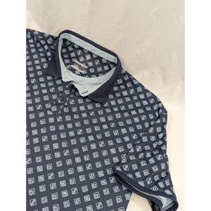 Swannies Golf Polo Shirt Mens‎ 3XL Blue All Over Print Performance CN Golf Club